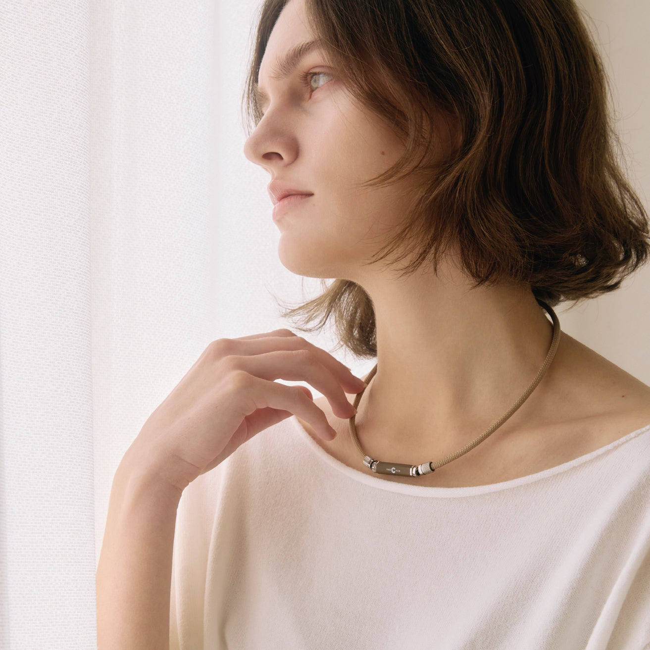 【限定60本受注枠】パワードギア OPA ネックレス/ Hexa（BEIGE X BROWN）