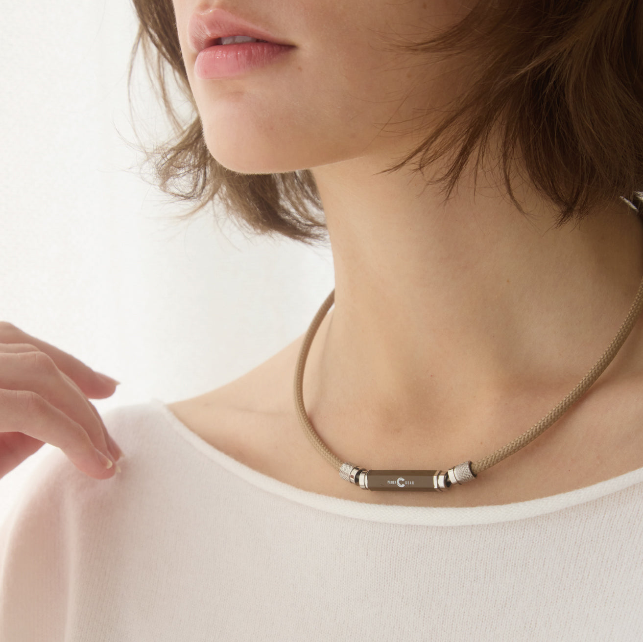 【限定60本受注枠】パワードギア OPA ネックレス/ Hexa（BEIGE X BROWN）